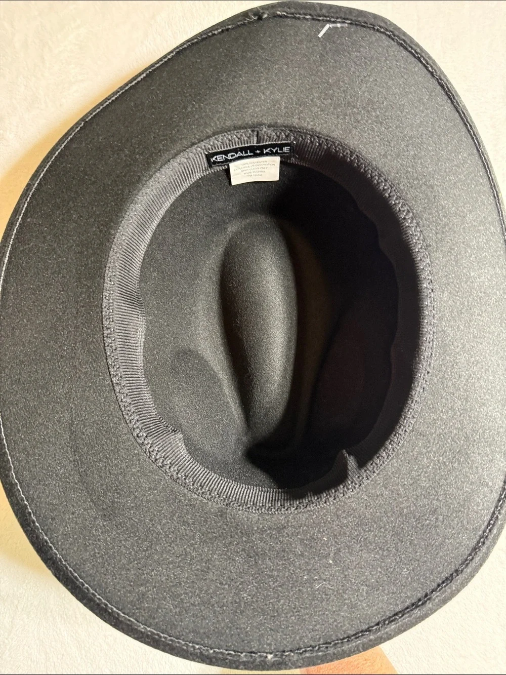 Kendall & Kylie Black Felt Fedora with Leopard Band